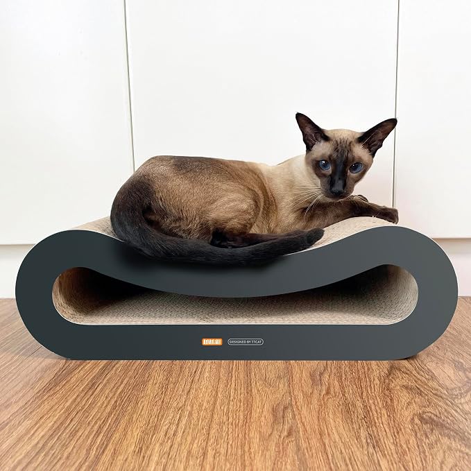 TTCAT Cat Scratching Pad, 2 in 1 Corrugated Cardboard Cat Scratcher Lounge for Indoor Cats, Durable Cat Scratching Board Reversible with Catnip for Furniture Protection. - Image 8
