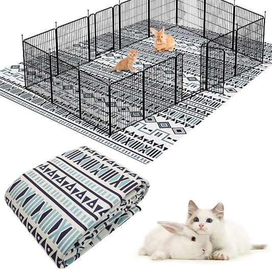 BNOSDM Extra Large Cage Liners for Rabbits 91" X 63" Washable Rabbit Pad Large Bunny Mat Anti Slip Rug for Bunnies Pet Carpet for Chinchillas Cats Guinea Pigs Dogs by BNOSDM