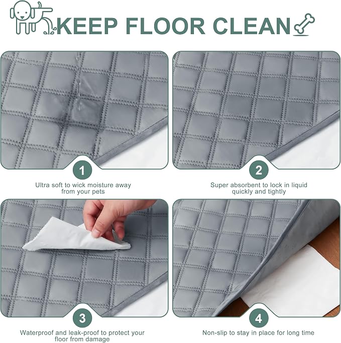Eterish Reusable Washable Pee Pads for Dogs Extra Large 36'' x 72'' 2 Pack, Absorbent Pet Puppy Dog Training Pads Non-Slip, Waterproof Whelping Potty Pads for Dogs Leak-Proof - Image 3