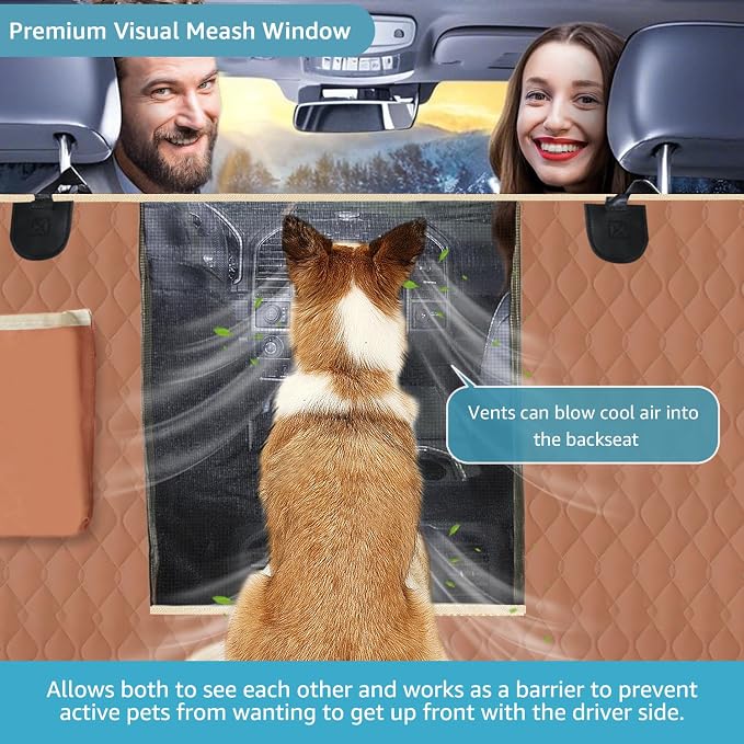 Lassie XL Truck Dog Seat Cover Back Seat with 2 Seat Belts, Dog Car Hammock for Large SUV and Trucks Compatible with F150 F250/Chevrolet Silverado/Ram Pickup/GMC Sierra/Toyota Tundra and Crew Cab - Image 2