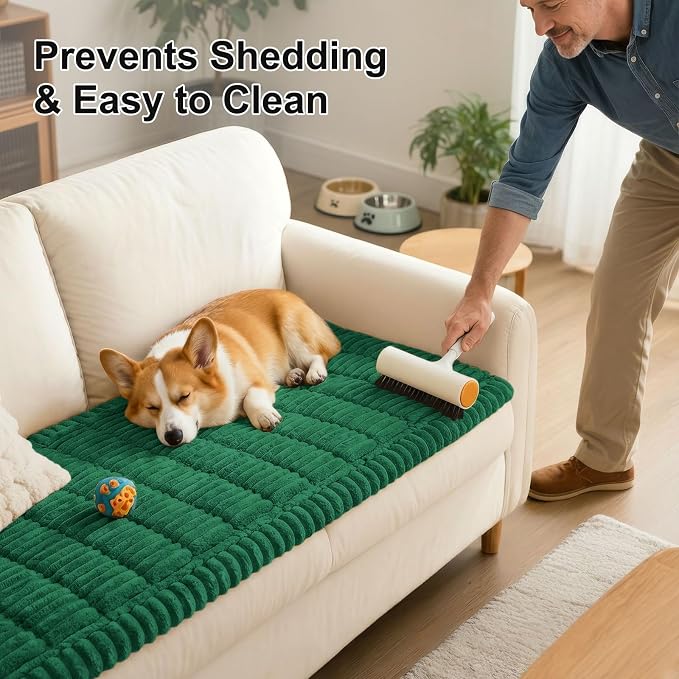 Smiry Couch Cover for Dogs, Non Slip Washable Sofa Protector for Pets | Soft Furniture Cover for Leather & Fabric Couches, Cozy Protect Against Fur, Dirt & Messes, Pet Friendly, 35.4"x70.9" - Image 8