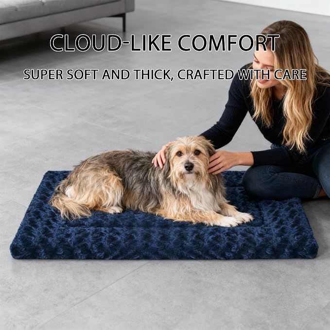 Dog Bed Mat - Dog Crate Pad - Reversible Dog Mat for Pet Comfort - Soft Bed Pads with Dual-Sided Design for All Seasons - Durable, Machine Washable Mat for Crates, Travel, and Home - Image 3