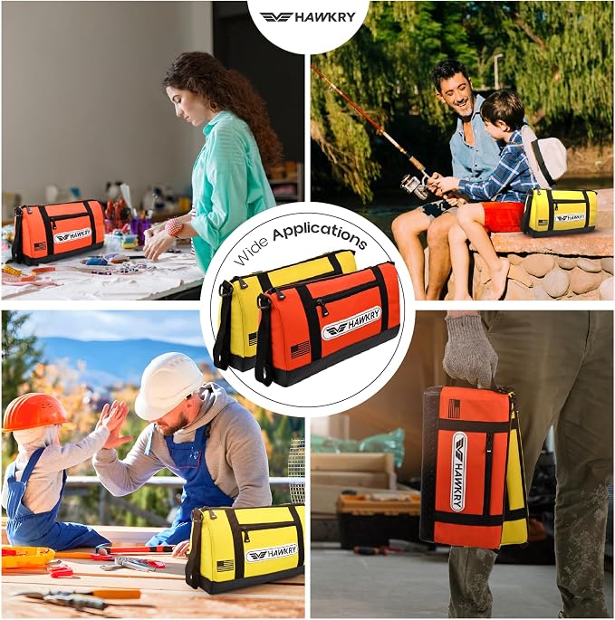 HAWKRY Oxford Waterproof Tool Bag set of 2 – Small Tool Bag and Tool Pouch, Fishing Bag, Travel Pouch, Compact, Durable Small Travel Bag, Multipurpose Tool Bags for Men for Work, Fishing and Travel - Image 8