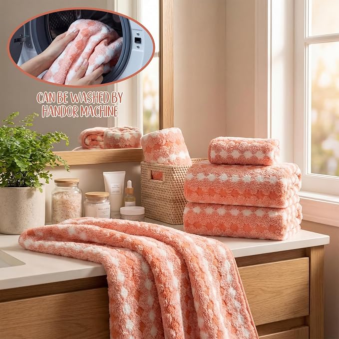 SmoothNovelty 16 Pack Microfiber Bath Towels Bulk 27'' x 60'' Oversized Size Bath Towel Highly Absorbent Extra Large Soft Drying for Beach Shower Summer Salon Sport Gym Party (Cone,Orange) - Image 4