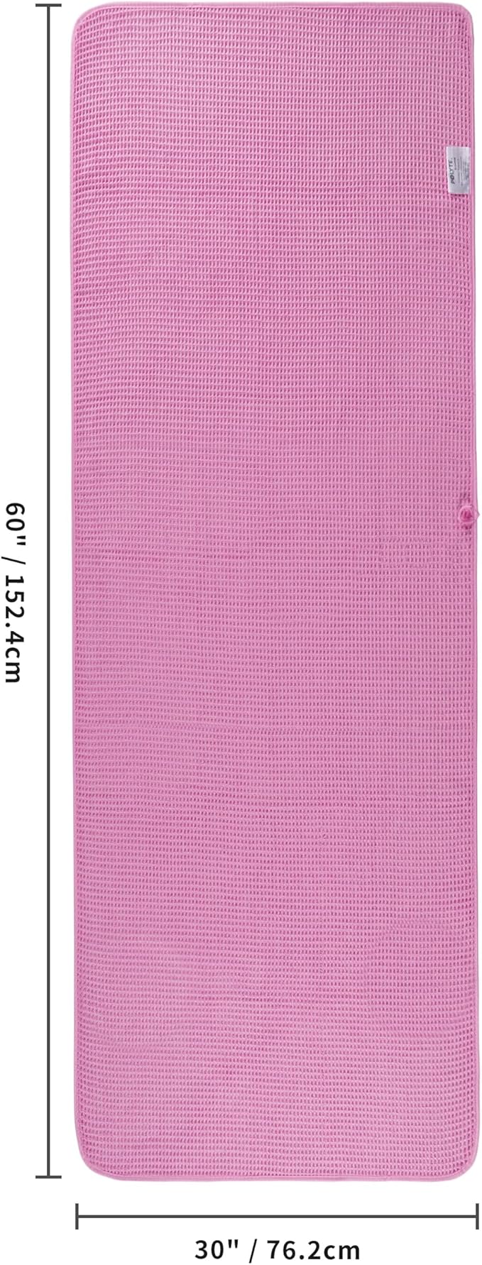 POLYTE 430 GSM Microfiber Oversize Quick Dry Lint Free Bath Towel, 60 x 30 in, 4 Pack (Waffle Weave) - Image 3