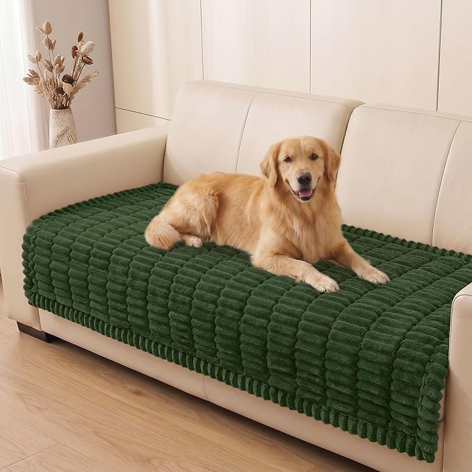 Smiry Couch Cover for Dogs, Non Slip Washable Sofa Protector for Pets | Soft Furniture Cover for Leather & Fabric Couches, Cozy Protect Against Fur, Dirt & Messes, Pet Friendly, 35.4"x82.7" by Smiry
