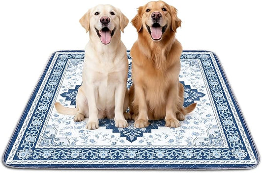 INVENHO 2PACK Washable Pee Pads for Dogs, Reusable Dog Pads Upgrade Non-Slip Dog Pee Pads Heavy Absorbency Puppy Pee Pads Quick Dry Whelping Pads/Waterproof Puppy Training Pad by INVENHO