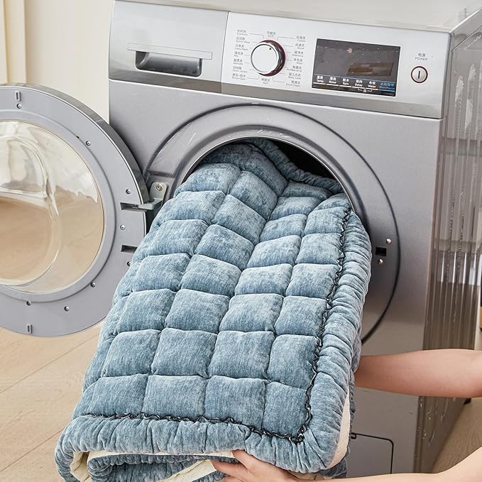 Backseat Pet Bed Mat, Truck Plaid Dog Bed for Car Back Seat, Deluxe Dog Seat Covers, Non-Slip Travel Pet Mat, Fit for Backseat Extenders and Trucks SUVs (Blue, 24.8x54 inch)