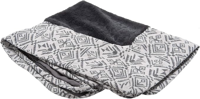 Furhaven Replacement Dog Bed Cover Plush & Southwest Kilim Décor Sofa-Style, Machine Washable - Boulder Gray, Large by FurHaven