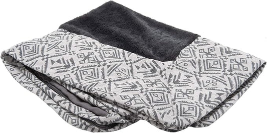 Furhaven Replacement Dog Bed Cover Plush & Southwest Kilim Décor Sofa-Style, Machine Washable - Boulder Gray, Medium by FurHaven
