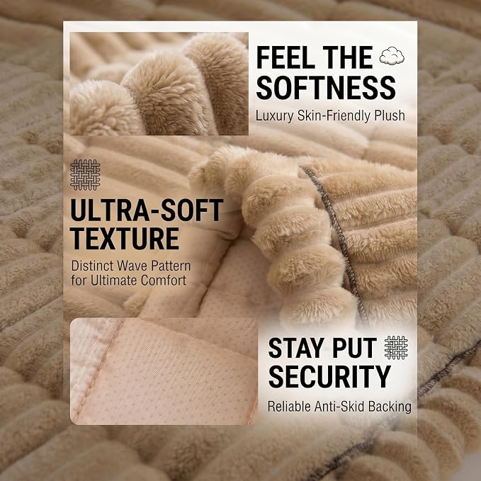 Toucans Couch Covers for Pets, Washable, Non Slip Plush Sofa Protectors, Fuzzy Pet Couch Covers, Pet Friendly(Khaki, 27.6" x 27.6") - Image 3