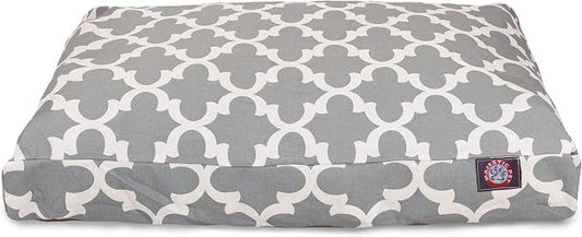 Gray Trellis Large Rectangle Indoor Outdoor Pet Dog Bed With Removable Washable Cover By Majestic Pet Products by MajesticPet