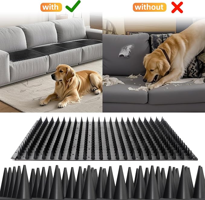 5 Pack Scat Mats for Dogs – Heavy Duty Solid PP Pet Deterrent Mats to Keep Dogs Off Couch & Furniture – Durable for Indoor & Outdoor Use - Image 8