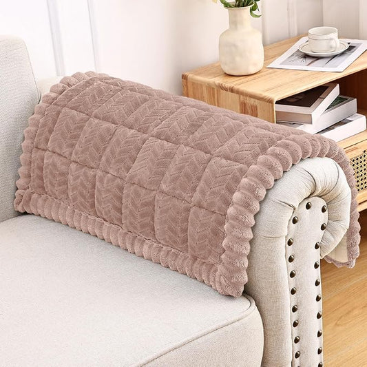 Smiry Couch Cover for Dogs, Non Slip Fuzzy Pet Sofa Arm Covers Washable | Sofa Slipcovers for Armrest & Backrest, Soft Thick Furniture Protector for Cats Dogs, Against Fur, Dirt (27.6"x27.6") by Smiry