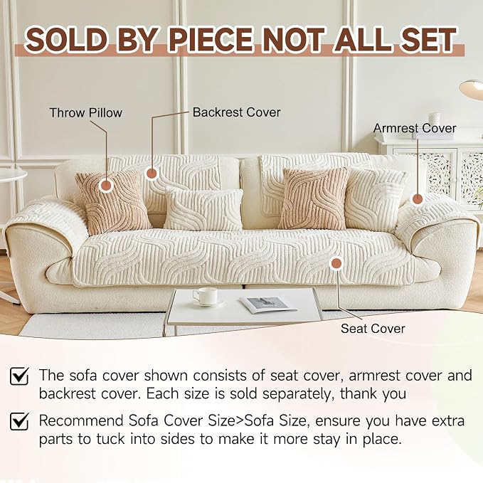 OTOB Couch Cover for Dogs Washable, Non Slip Pet Sofa Protector, 1 Piece | Matcha Green, 35.4"x70.9", Soft Plush, All Seasons, Breathable, Modern, Wear-Resistant, Sectional Couch Covers, Pet Lovers - Image 7