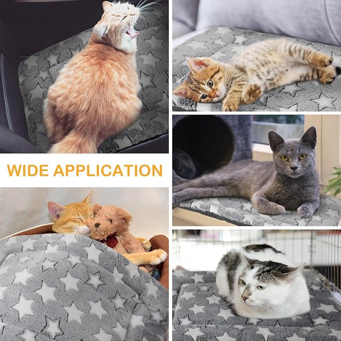 VitalCozy 4 Pcs Dog Crate Pads, Ultra Soft Warm Washable Anti-Slip Kennel Bed Mat for Pets, Reversible, Replaceable, Cage Liner for Small Medium Large Dogs and Cats(28 x 42 x 1.6 Inch,Star,Gray) - Image 5