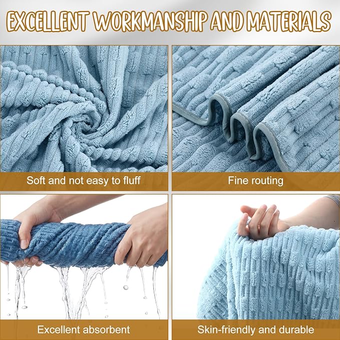 SmoothNovelty 8 Pack Microfiber Bath Towels Bulk 27'' x 60'' Oversized Bath Towel Highly Absorbent Extra Large Shower Sheets Soft Drying for Beach Pool Bathroom Salon Party(Pastel) - Image 3