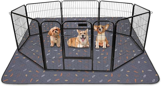 Sunheir Washable Pee Pads for Dogs 72"x72", Extra Large Reusable Puppy Pads Pet Training Pads for Dog Playpen, Waterproof Pee Pads for Puppy Playpen, Whelping Pad, Dog Playpen Indoor - Deep Grey by SUNHEIR