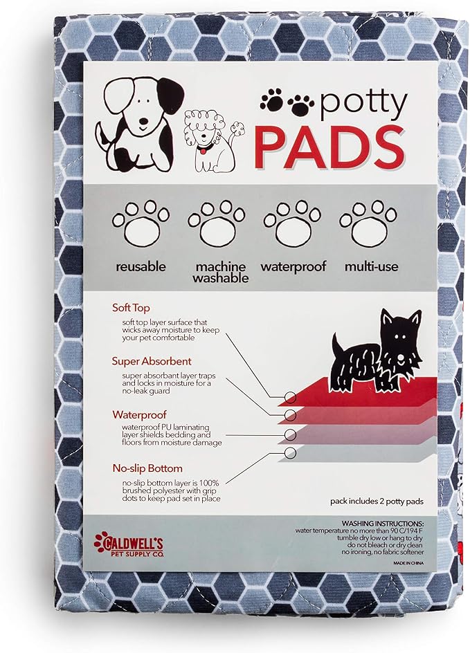 Caldwell's Pet Supply Co. 30x36 Potty Pads, Washable Pee Pads for Dogs, Reusable Pee Pad for Dogs, Puppy Potty Mat, Whelping Rug, Reusable Puppy Mat, Waterproof Rug for Dog, for Medium Dog (Set of 2) - Image 8