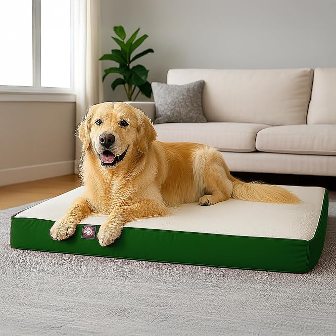 Majestic Pet 48x34x3 Inch Green Orthopedic Memory Foam Rectangle Dog Bed – Large Size Crate Dog Bed for Dogs with Joint Pain, Arthritis – Durable Pet Mattress with Egg Crate Foam, Washable Cover - Image 8