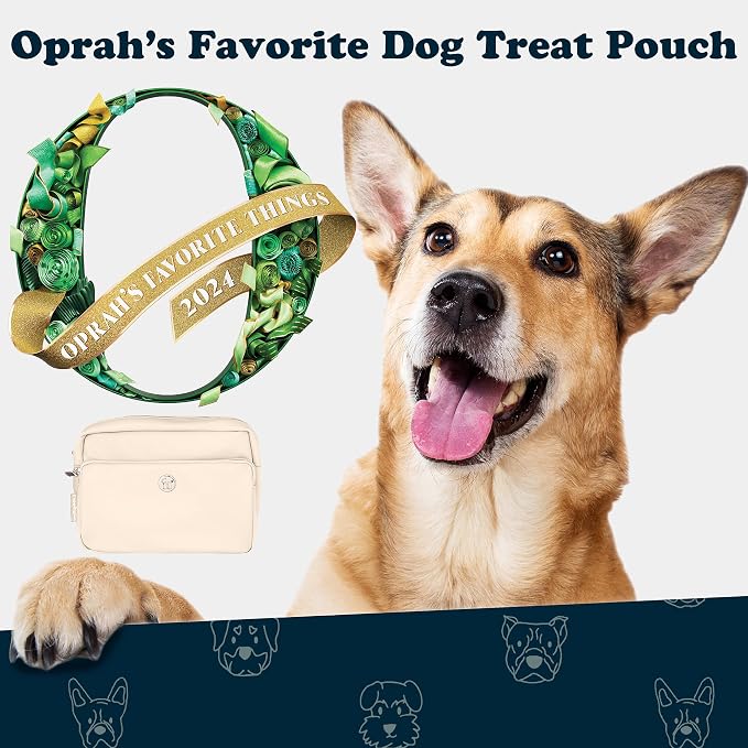 Puppington 3-in-1 Crossbody Dog Walking Bag & Treat Pouch for Pet Training - Matching Compostable Poop Bags, Built-In Poop Bag Dispenser & Slow-Feeding Travel Bowl (Vanilla Cream) - Image 3