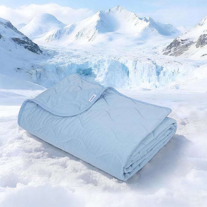Cooling Blanket for Dogs - Q-MAX>0.4 Waterproof Pet Throw Blanket Bed Cover, Non-Slip Dog Blankets for Couch Protector, Washable Furniture Cover for Summer, Blue,40x60 by ZAKAPAWS