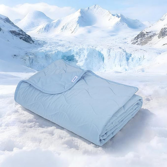 Cooling Blanket for Dogs - Q-MAX>0.4 Waterproof Pet Throw Blanket Bed Cover, Non-Slip Dog Blankets for Couch Protector, Washable Furniture Cover for Summer, Blue,40x60 by ZAKAPAWS