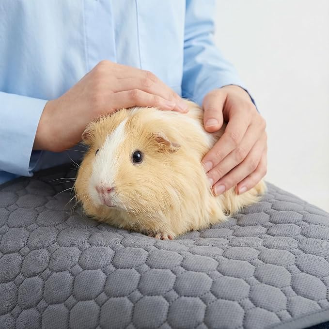 Guinea Pig Cage Liners, 59x31in 2 Pack Washable Guinea Pig Bedding, Waterproof Reusable & Anti Slip, Super Absorbent Guinea Pig Pee Pad for Small Animal, Rabbit, Bunny, Fit for C&C Cage, Brown - Image 6
