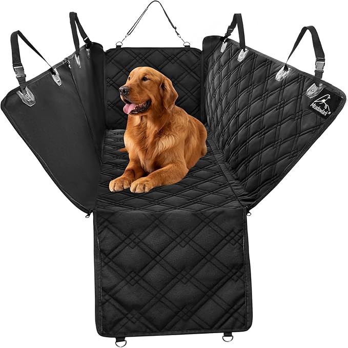 Meadowlark Dog Car Seat Cover, X-Large Heavy Duty Pet Seat Cover for Back Seat, Extra Padded Non-Slip Dog Hammock, Water-Resistant Back Seat Protector for Cars Trucks and SUVs (64” W x 60" L) by Meadowlark