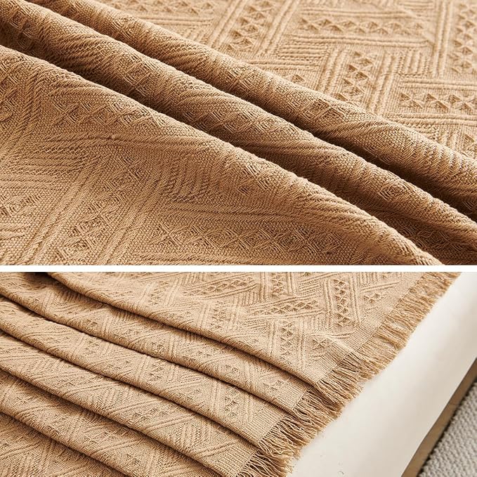 AIVIA Slipper Chair Cover Sheet Blanket, Reversible Anti Slip Throw Cushion Covers for Armless Chair Recliner Armchair Ottomans Furniture Decorations Protector Slipcover Tablecloth (Khaki, 51” x 71”) - Image 7