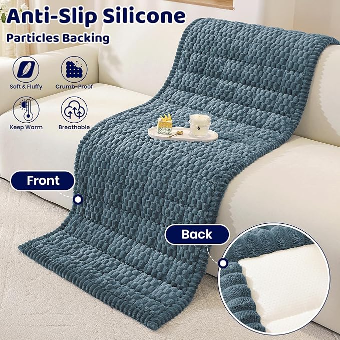 Royhom Couch Cover for Dogs Washable, Soft Thick Pet Couch Covers for Sofa, Pawcart Couch Protector Pet Friendly, Furniture Covers Dog Mat for Couches and Sofas (Blue, 27.6 x 82.7 Inch) - Image 6