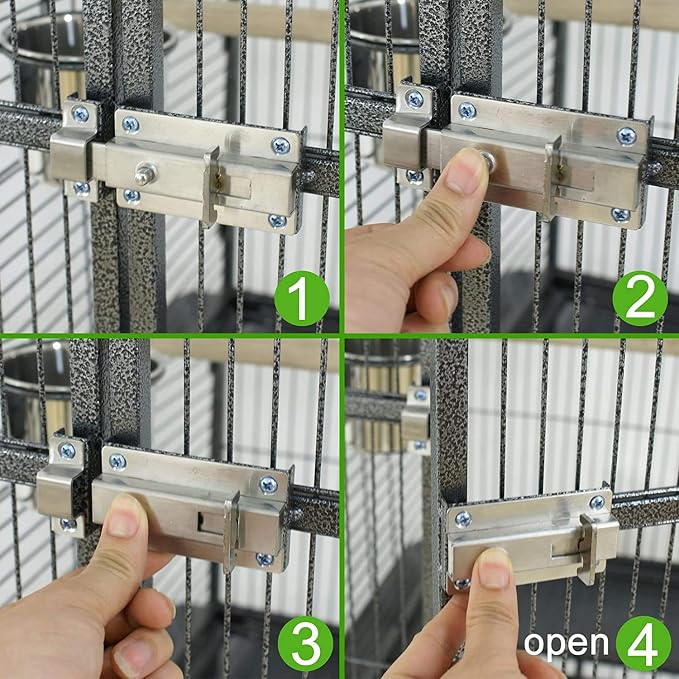 Nova Microdermabrasion 61 Inches Large Bird Cage Play Top Parrot Cockatiel Parakeet Chinchilla Macaw Cockatoo Cage W/Stand Perch Pet Supplies - Image 5