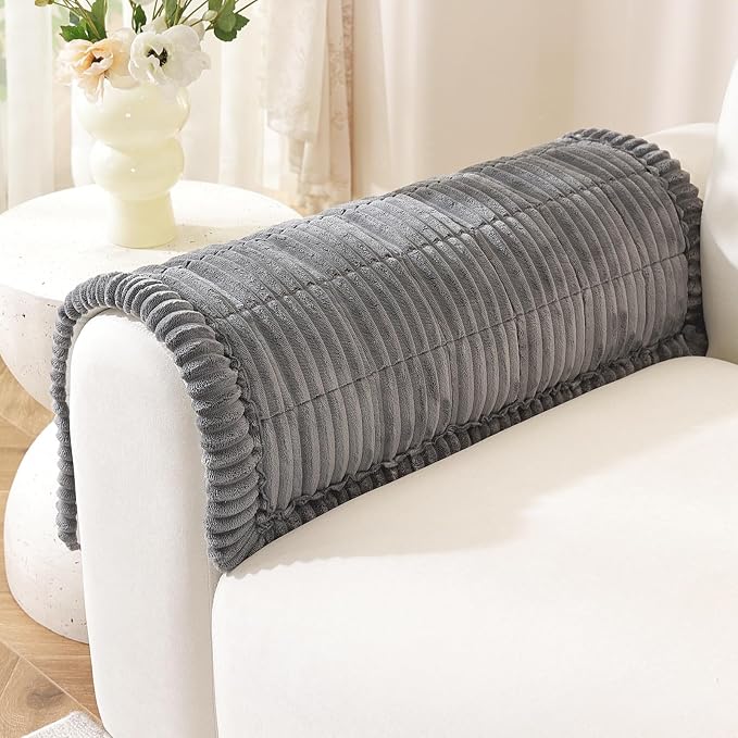 OstepDecor Couch Cover for Dogs, Washable Non Slip Sofa Cover for Pets, Soft Couch Covers for Sofa, Loveseat and Sectional, Furniture Protector Against Pet Hair & Scratches (20" x 24", Dark Grey) by OstepDecor