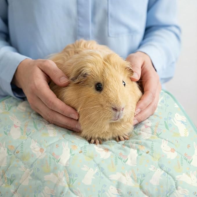 Guinea Pig Bedding, Guinea Pig Fleece Cage Liner 49x24 2Pack, Washable Waterproof Reusable & Anti Slip, Absorbent Guinea Pig Pee Pad for Small Animal, Rabbit, Bunny, Chinchilla, Green - Image 6