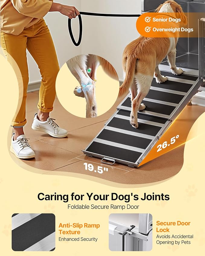VEVOR Dog Bath Tub, Professional 50 Inch 304 Stainless Steel Dog Washing Station Anti-Slip Ramp & Storage Drawer, Hot Cold Water Faucet and Showerhead for Large Medium Small Dogs (Left Door) - Image 4