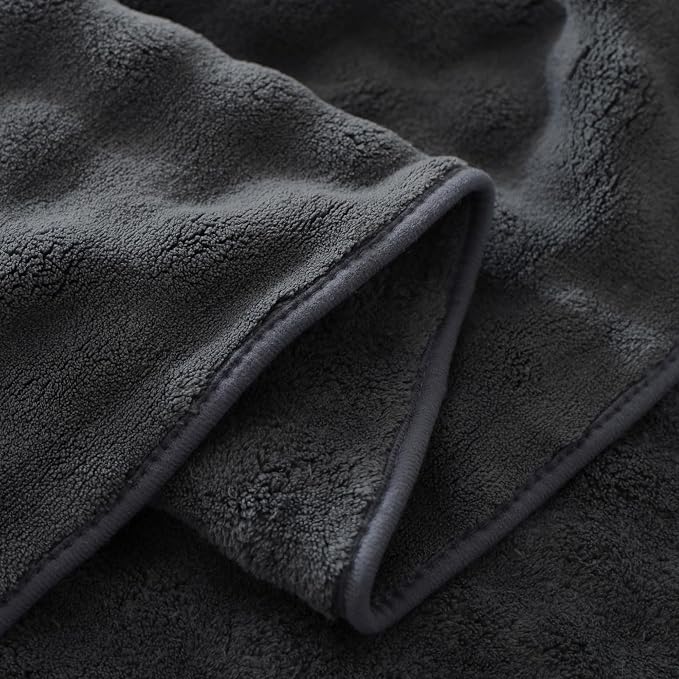 Bath Sheets 40x80 Inches Microfiber Extra Large BathTowels Super Soft Absorbent Quickly Dry Shower Towels for Bathroom (Charcoal Grey, PK 2) - Image 5