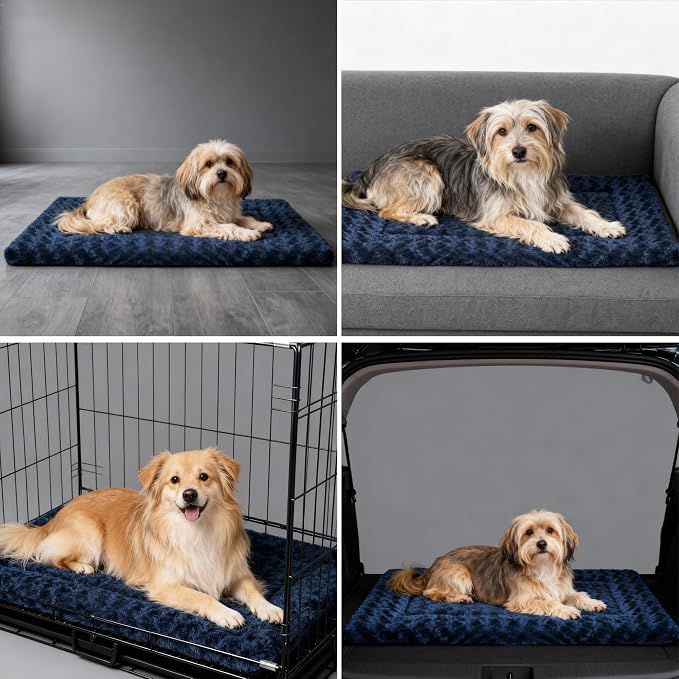 Dog Bed Mat - Dog Crate Pad - Reversible Dog Mat for Pet Comfort - Soft Bed Pads with Dual-Sided Design for All Seasons - Durable, Machine Washable Mat for Crates, Travel, and Home - Image 7