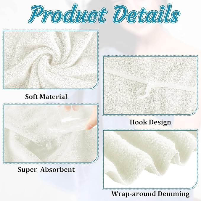 Moukeren 18 Pcs Microfiber Bath Towel Set 6 Bath Towels 6 Hand Towels 6 Washcloths Soft Coral Velvet Highly Absorbent Bathroom Towel for Fitness Sports Yoga Travel(Cute Colors) - Image 3