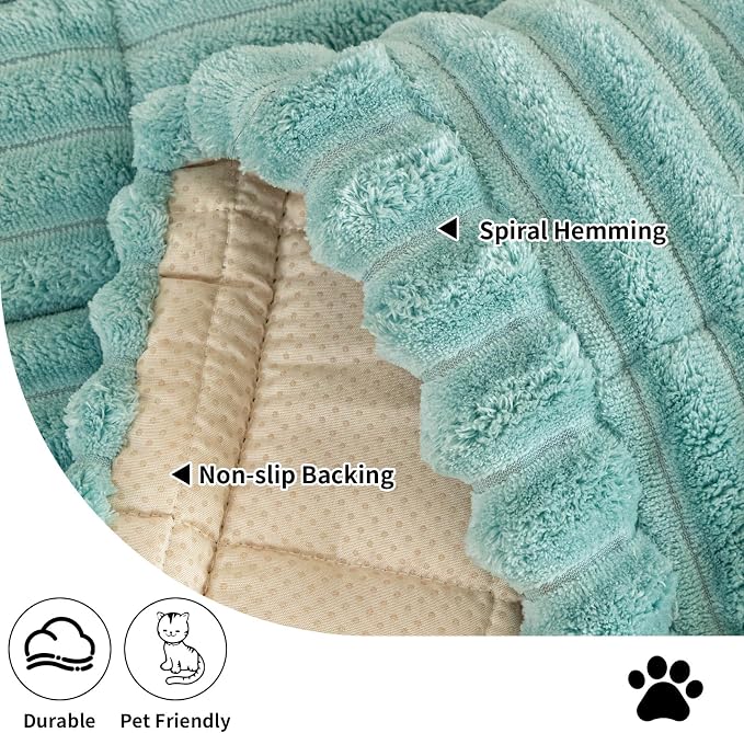 Sofa Couch Cover, Sofa Covers for Dogs Washable, Non-Slip Striped Sofa Slipcovers for Sectional Sofa, Sofa Cover Furniture Protector for L Shaped(Blue, 27.6"x 59") - Image 3