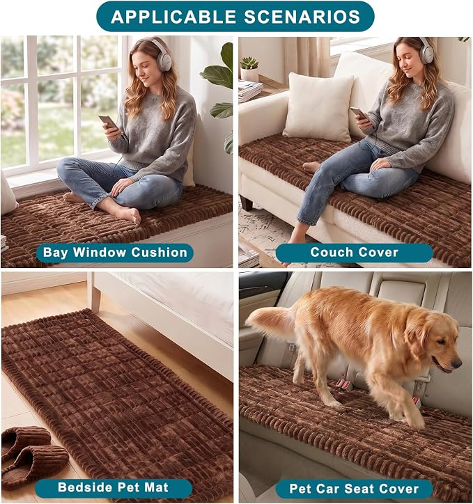 NILUOH Couch Cover for Dogs Washable, Non Slip Furniture Protector for Pet | Suitable for Leather & Fabric Couch, Prevents Pet Hair, Scratches & Stains, Pet Friendly, 27.6"x82.7" - Image 5