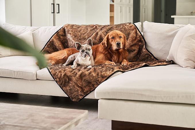 PAW BRANDS PupProtector Waterproof Throw Blanket, Sable Tan, 80x62 | Waterproof, machine washable — protects couches, beds & car seats - Image 2