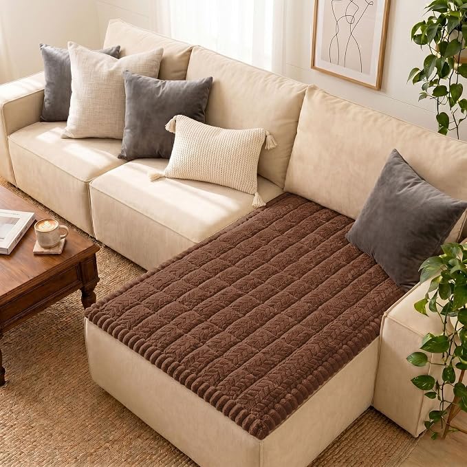 Smiry Couch Cover for Dogs, Non Slip Fuzzy Pet Sofa Covers Washable | Sofa Slipcovers for Sectional Couch, Soft Thick Furniture Protector for Cats Dogs, Against Fur, Dirt, Scratch (43"x63") by Smiry