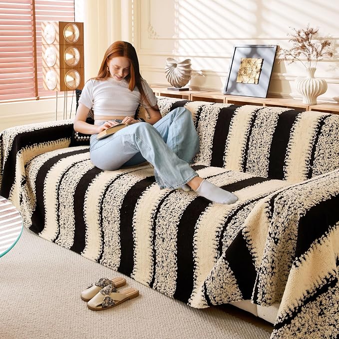 Non Slip Couch Covers for 2 Cushion Couch Sofa, Pet Friendly Sofa Covers Washable, Heavy Duty Scratch Resistant Furniture Cover for Dogs Fits Love Seat, 71" x 102" by WTHAVEN
