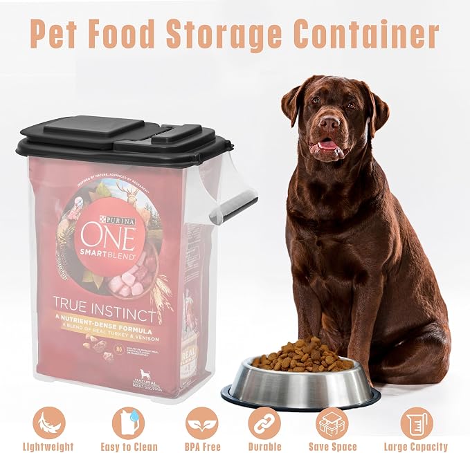 Buddeez Pet Food Storage Containers - Capacity Dog Food Storage Container, Cat Food Container, Bird Seed Storage Container, with Durable EZ Grip Handle, EZ Flip Lid & Scoop (2 Pack) 16 QT/16 LB - Image 3