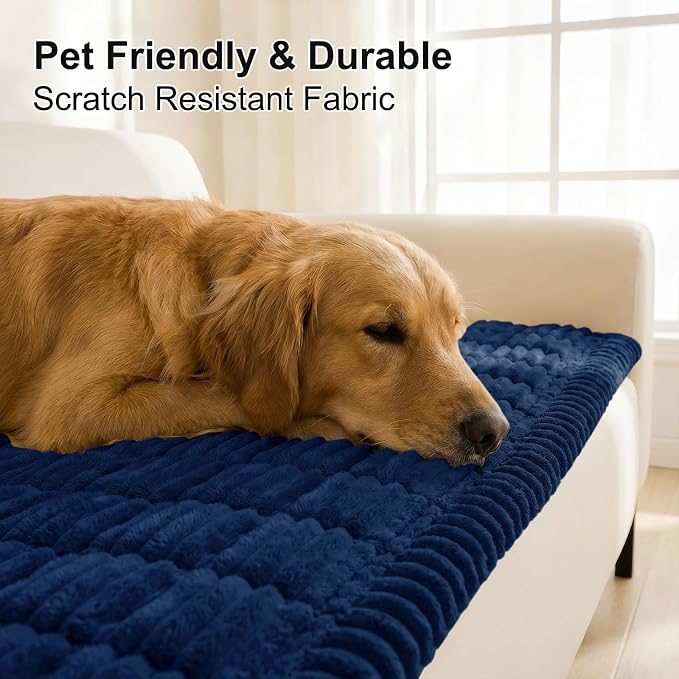 Smiry Couch Cover for Dogs, Non Slip Washable Sofa Protector for Pets | Soft Furniture Cover for Leather & Fabric Couches, Cozy Protect Against Fur, Dirt & Messes, Pet Friendly, 43"x63" - Image 4