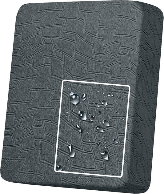 MAXIJIN Waterproof Couch Cushion Covers Individual Chair Seat Cushion Cover Stretch Sectional Sofa Slipcovers with Elastic Bottom for Dogs Pets (1 Piece for Seat or Backrest, Dark Gray) by MAXIJIN