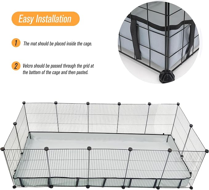 DZWLKJ Guinea Pig Cage Liner Tarp Bottom Waterproof and Washable Base Also for Rabbits, Bunny, Chinchesillas, Hedgehog, Ferrets and Other Small Animals(28x70 inches) - Image 5