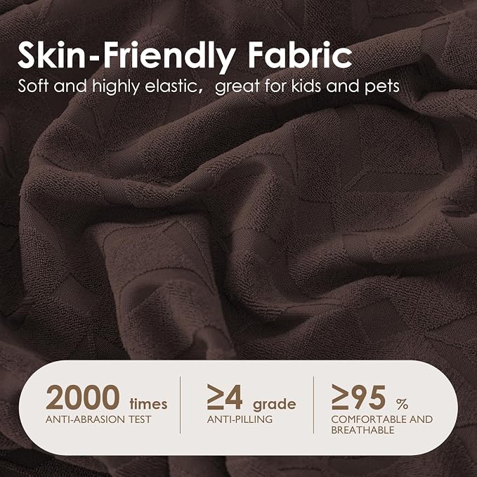 Genina Waterproof Couch Cushion Covers for Pets Washable Sofa Seat Covers | Non Slip,Stretch Jacquard Fabric,Pet Hair & Scratch Protection,Easy Installation,Furniture Protector,Sofa Cover - Image 4