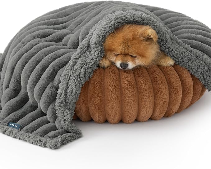 Bedsure ComfyFleece™ Waterproof Dog Blankets for Small Dogs,25x35 | Soft Plush Puppy Cat Blanket, Washable Corduroy Fleece,Cozy Calming Reversible Furniture Protector Indoor for Pet, Warm Grey - Image 9