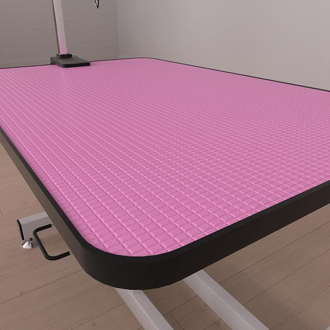 Hydraulic Dog Pet Grooming Table, 42 Inch Heavy Duty Professional Pet Grooming Station 21'' -36'' Height Adjustable for Small Medium Large Dog at Home with Clamps and Grooming Noose, Pink - Image 4
